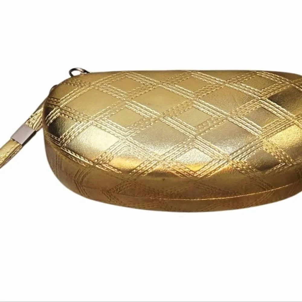 Genesis‎ Gold Woven Hard Eye Glass Case w/Strap